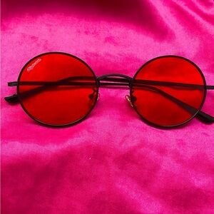 FREE WITH PURCHASE - Blood Red Round Sunglasses